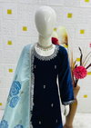 Oc 231 Heavy Viscose Velvet With Embroidery Work Top With Sharara Dupatta Wholesale In India